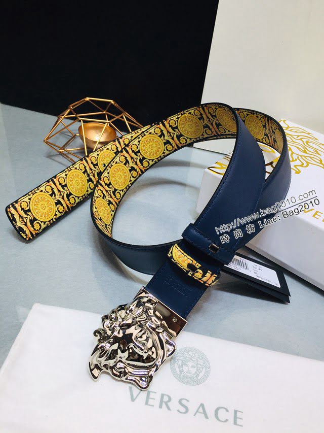 VERSVE男士皮帶 範思哲高端3D美杜莎腰帶扣雙面用皮帶  jjp1160